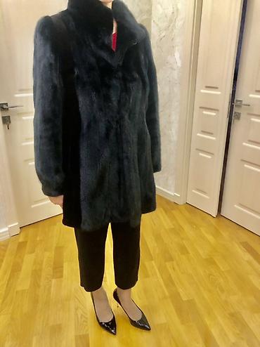 brend geyimler: Qadınlar üçün qara mink (xəz) paltosu - Material: təbii mink xəz - — 3