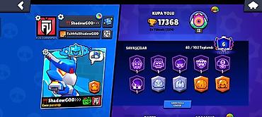 Другое: Brawl Stars hesabı - Kupa sayı: 17,368 (ən yüksək 17,370) - Kupa Yolu — 1