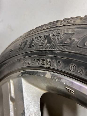 lada 2110: Шины 215 / 55 / R 17, Зима, Б/у, Комплект, Легковые, Dunlop — 2