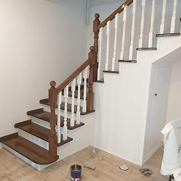 Деревянные лестницы: Лестнитцы на заказ. Тепкич. шпон. карагач. сосна — 23