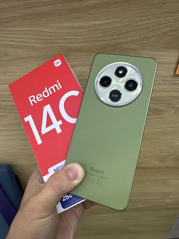 mi 2: Redmi, Redmi 14C, Новый, 128 ГБ, цвет - Зеленый, 2 SIM