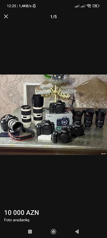 mark: Canon foto avadanlıqları dəsti Selam. Satiliyor. Toplu alinirsa — 1
