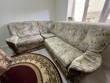 диван бу: Угловой диван, Б/у, Раскладной, С подъемным механизмом, Ткань, Нет доставки