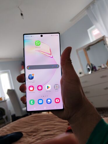 samaung a10s: Samsung Note 10 Plus, 256 GB, rəng - Göy, İki sim kartlı, Düyməli, Sensor