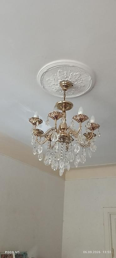 ucuz mallar: Klassik tavan lustrası - Rəng: qızılı korpus - Stil: klassik/barokko — 2