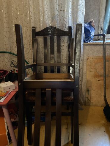 сто ремонт: 6 стульев, Б/у, Дерево, Германия