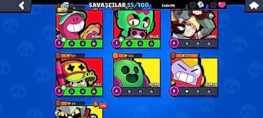 Digər kolleksiyalar: Brawl Stars oyun hesabı - Kupa yolu: 9565 - Toplanan savaşçılar — 5
