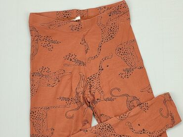 pomarańczowe legginsy dla dziewczynki: Legginsy dziecięce, 7 lat, 116/122, stan - Dobry