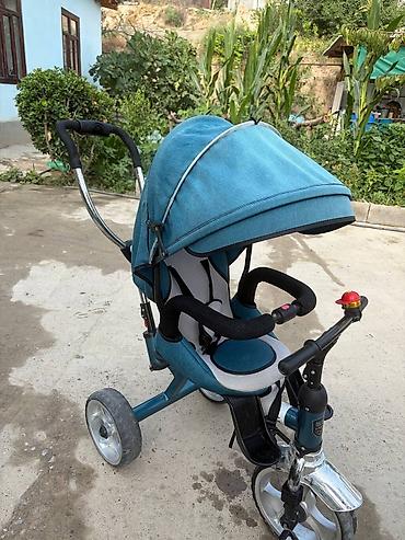 мото зонтик: Детский trike-велосипед с родительской ручкой и капюшоном Anti-UV — 2