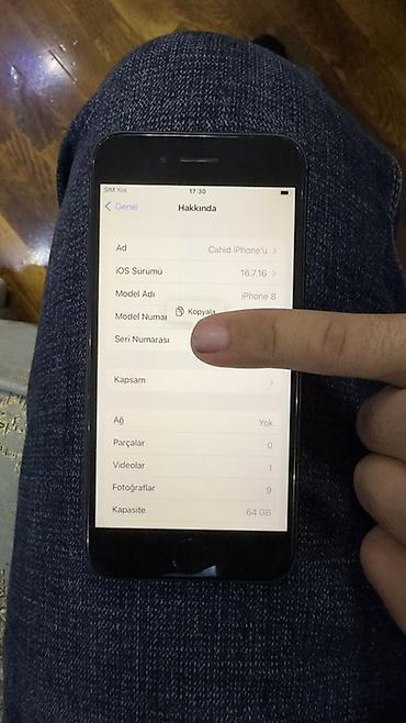 iphone xa: IPhone 8, 64 GB, Qara, Barmaq izi — 7