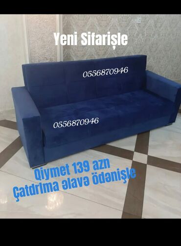 Sifarişlə divanlar: Divan, Qonaq otağı üçün, Parça, Bazalı, Açılan — 2