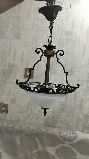 taxta tavan modelleri: Çılçıraq, 2 lampa, Metal — 2