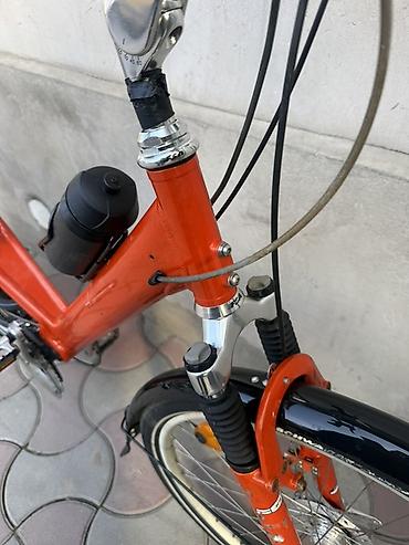 Городские велосипеды: Городской/треккинговый велосипед с низкой рамой, оранжевый — 11