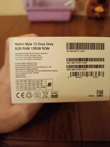 huawei mate 30: Redmi Note 12, 128 GB, rəng - Boz, İki sim kartlı — 4