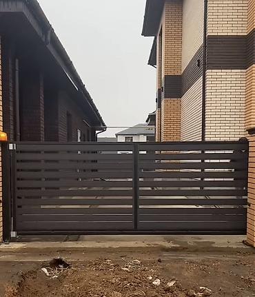 Откатные ворота: Откатные ворота из сэндвич‑панелей с автоматикой - Полотно — 41