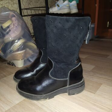 зимние обуви женские: Сапоги, 32, цвет - Черный
