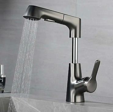 kokice: Slavina za lavabo sa izvlačnim tušem i teleskopskim podizanjem - — 4