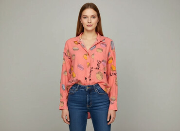 t shirty jedwabny: Women`s shirt, size M