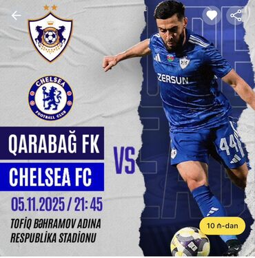ПО для бизнеса: Qarabağ FK – Chelsea FC futbol matçı üçün rəsmi tədbir afişası. -