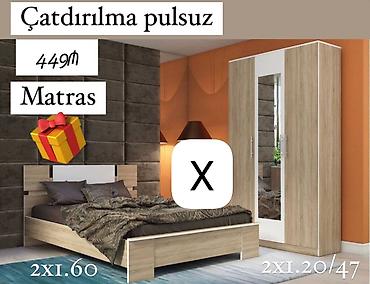 Yataq otağı dəsti - Komplekt: iki nəfərlik çarpayı + 3 qapılı dolab lalafo.az -da Yataq otağı dəsti - Komplekt: iki nəfərlik çarpayı + 3 qapılı dolab