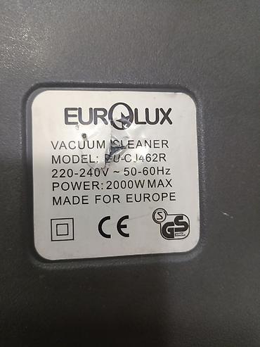 Пылесосы: Eurolux tozsoran – model EU-CJ462R - Güc: 2000 W (max) - Gərginlik — 1