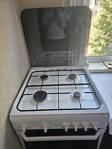 газовые плиты индезит: Газовая печь, Indesit, Б/у, Напольная, цвет - Белый, Полная оплата — 1