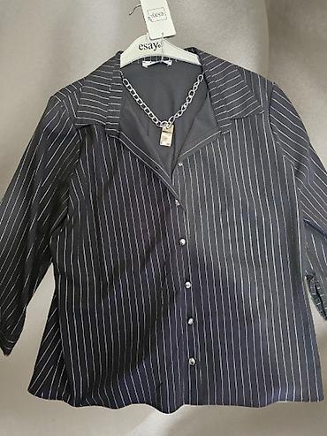 eb studio obuca: Crna košulja sa belim pin-stripe prugama, klasičnog kroja. Razni br - — 1
