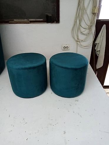 Ostali nameštaj: Tapacirani puf/stočić – okrugli Dimenzije visina 35cm,širina 36cm. - — 11
