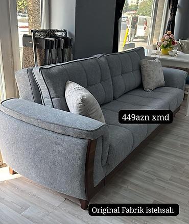 Məhsul: 3 nəfərlik divan Təsvir: - Rəng: boz (neytral ton, müxtəlif