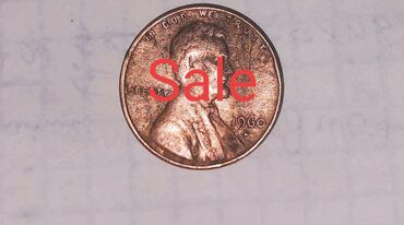 Монеты: 1960 -USA 1-cent qiymet teklif edin satmagi duwunurem qiymetini bawi