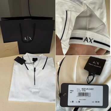 Polo köynəklər: Polo köynək, Armani Exchange, M (EU 38), rəng - Ağ