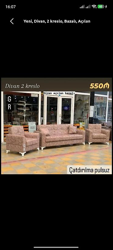 perla divan: Yeni, Divan, 2 kreslo, Bazalı, Açılan — 1