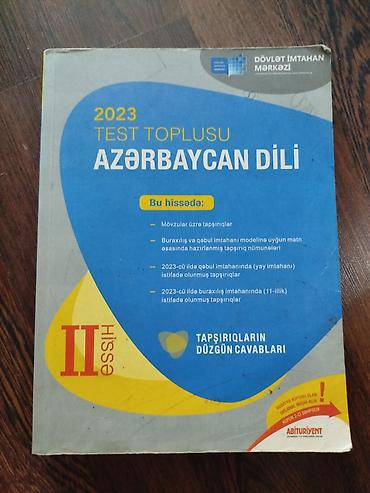 Testlər: Məhsul: “2023 Test Toplusu – Azərbaycan dili”, II hissə (Dövlət — 1