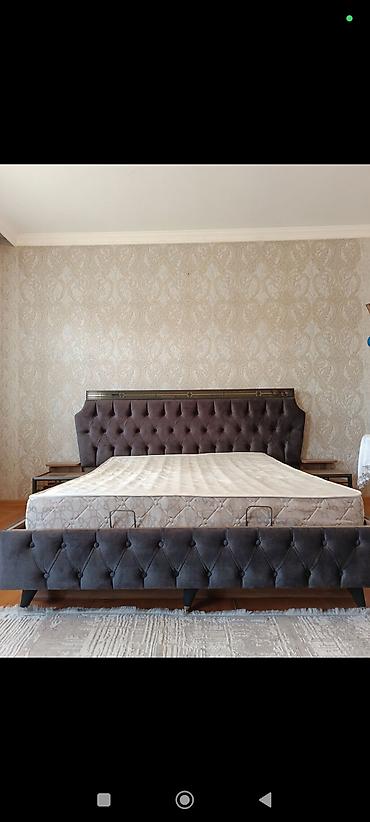 tumbuckalar: Mebel dəsti – yataq otağı üçün - Çarpayı: geniş ölçülü, yumşaq süni — 1