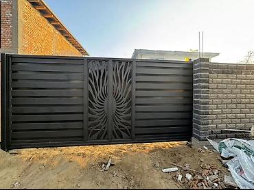 Распашные ворота: Металлические ворота и калитки современного дизайна - Материал — 2