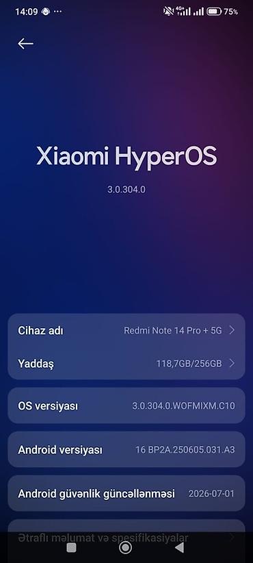 Xiaomi 14T Pro, 256 GB, rəng - Qara, 
 Zəmanət, Barmaq izi, İki sim kartlı