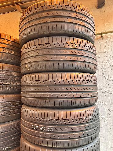 зил покрышка: Шины 235 / 40 / R 19, Лето, Б/у, Комплект, Германия, Continental — 1