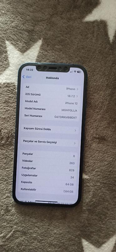 iphone 14 plus: IPhone 12, 64 GB, Mavi, Face ID — 5