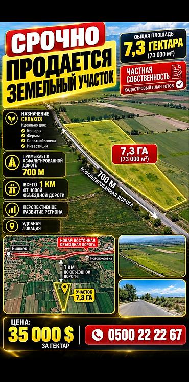 участок новостройки: 730 соток, Для сельского хозяйства — 1