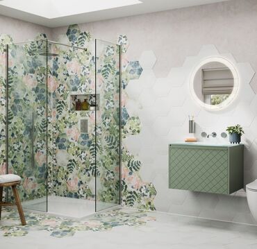 Duş kabinaları, arakəsmələr: Yeni Üstü açıq kabina, Künc üçün, Pulsuz çatdırılma — 22