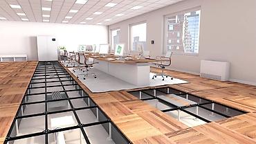 Фальшпол: Фальшпол, поднятый пол, система фальшпола, монтаж фальшпола, установка — 22