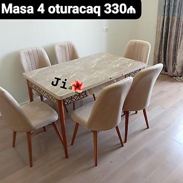 biliard masa: Mətbəx üçün, Yeni, Dördbucaq masa, 4 stul — 1