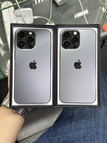 Apple iPhone: IPhone 13 Pro, Б/у, 256 ГБ, Graphite, Защитное стекло, Коробка, Чехол, В рассрочку, 83 %