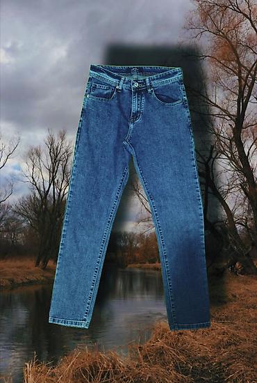 bootcut jeans: Джинсы классические синего цвета Размер: 29-S.Посадка — 2