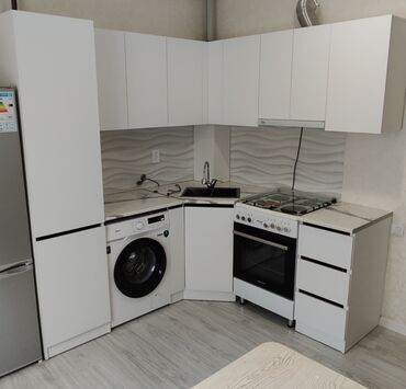 Кухонные гарнитуры: Кухонный гарнитур, Новый, цвет - Белый, МДФ, Бесплатная доставка — 24