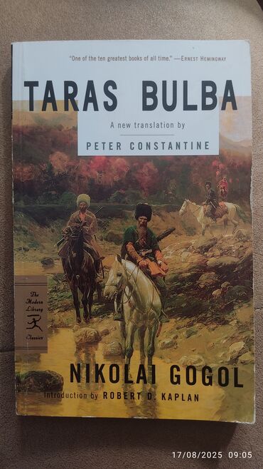 nikolay 10 luq: Bədii kitab: Taras Bulba Yazıçı: Nikolay Qoqol Dili: İngilis