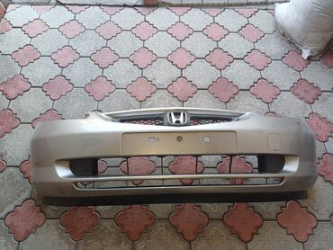 фит стойка: Передний Бампер Honda 2003 г., Б/у, цвет - Серый, Оригинал