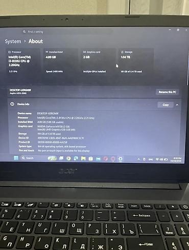 Acer: Acer Aspire A315-55G noutbuku - Ekran: 15.6" Full HD - Prosessor — 4