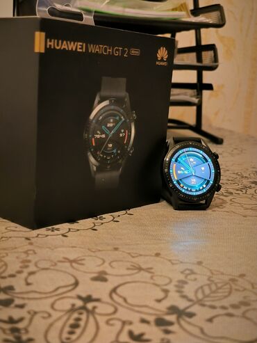 huawei watch gt 2: İşlənmiş, Smart saat, Huawei, Аnti-lost, rəng - Qara