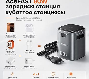 ace: Док-станция 6 в 1 ACEFAST Z9 80 Вт — беспроводная зарядка Qi2, GaN — 8